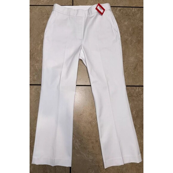 New Spanx Women Pants Size Medium Classic White Kick Flare Pull On High Waisted - Picture 16 of 16